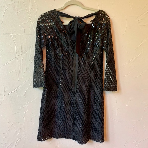 Lilly Pulitzer Black Sequined Aaliyah Dress. - Picture 3 of 7